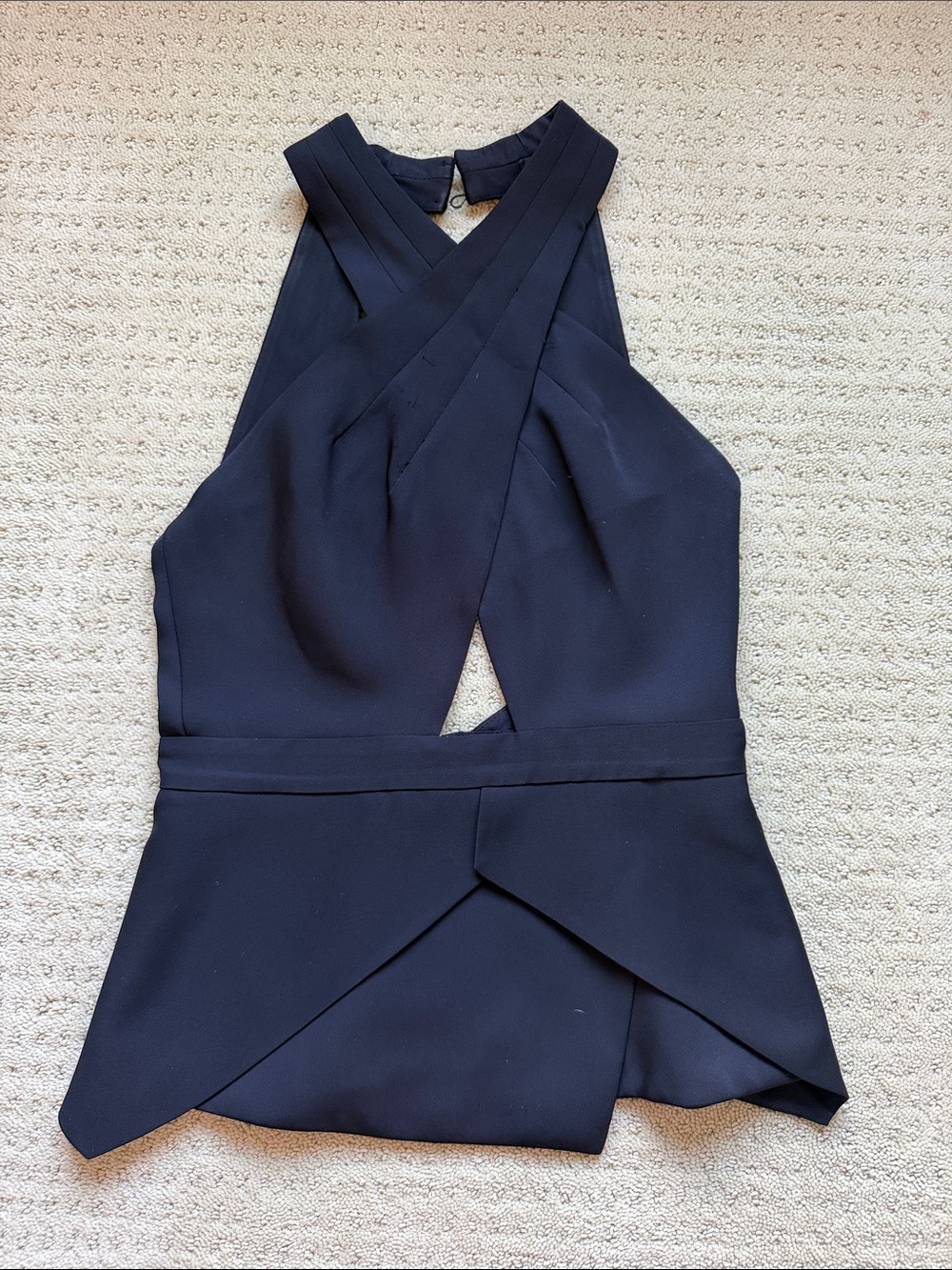 BCBGMaxAzria Black Crisscross Halter Top